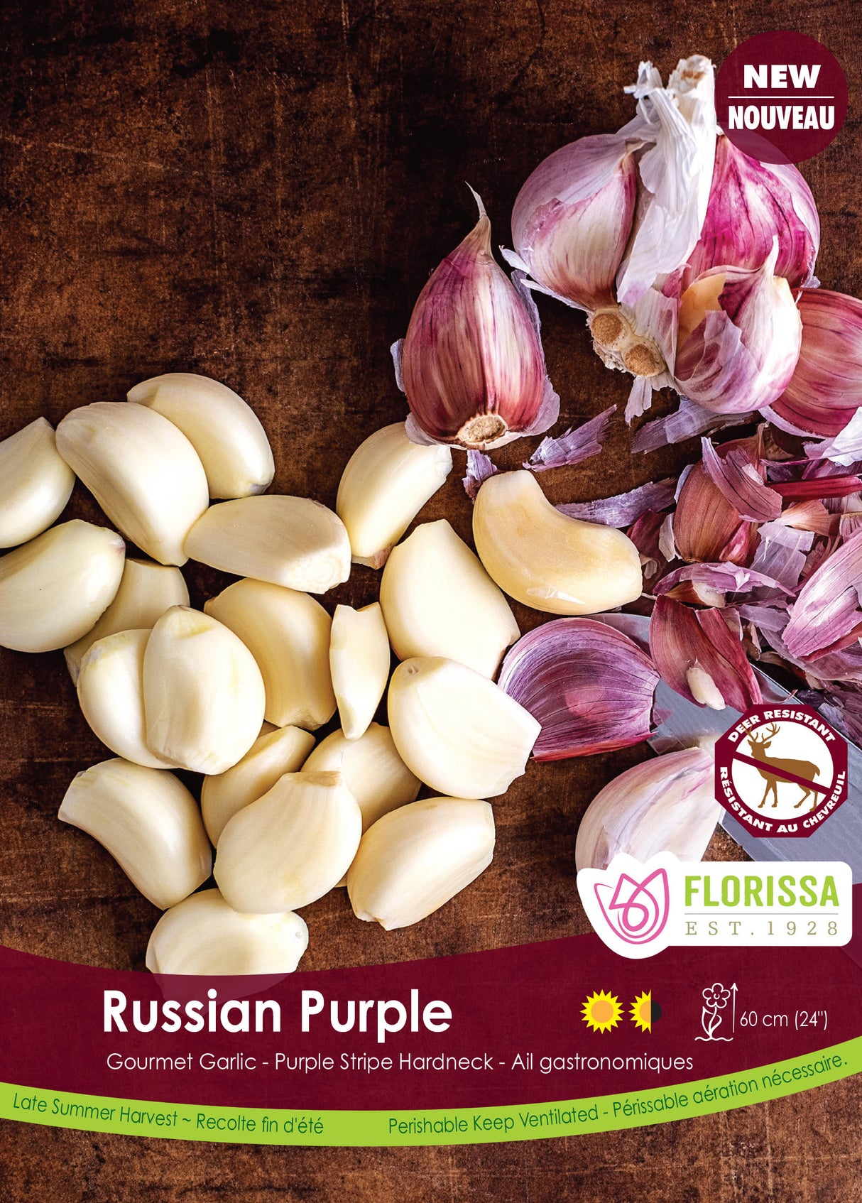 Garlic - Russian Purple Bulk